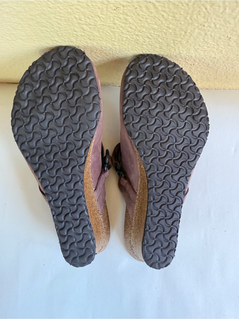 Papillio Dana Birkenstock Wedge Clogs Mauve Brown Nubuck EU 41 US 10 NWOB - Picture 10 of 12